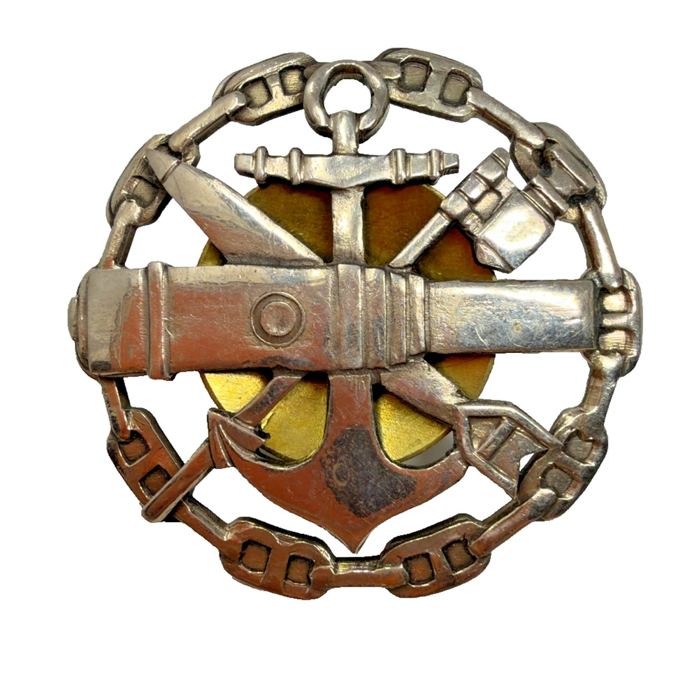 Vintage Soviet Russian Navy Submarine Torpedo Specialist Badge Pin